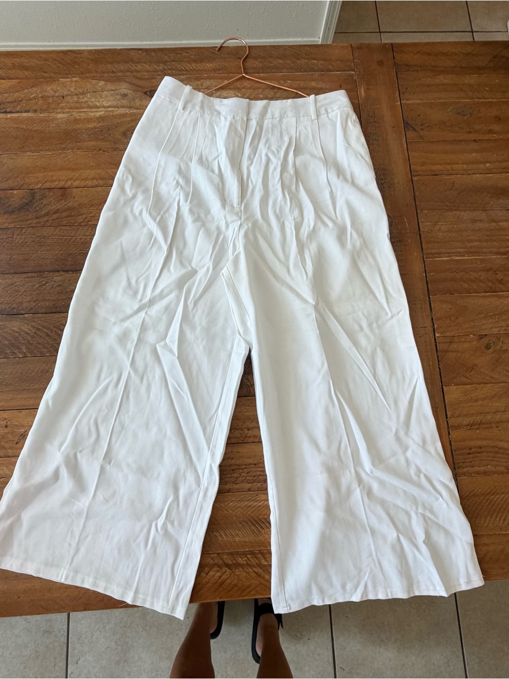 Worthington White Wide-Leg Pants new with tag size 10 petite